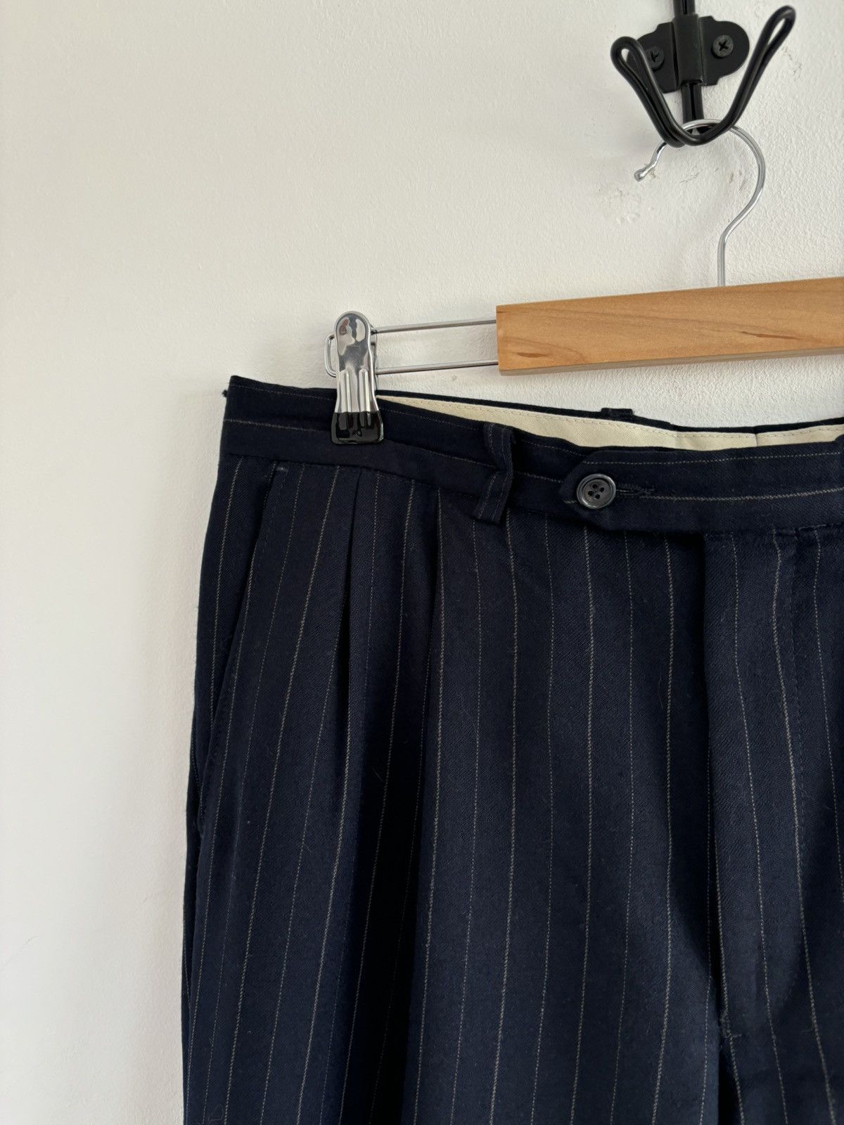 Vintage Vintage M&S Wool Suit Stripped Pants Size US 34 / EU 50 - 5 Thumbnail