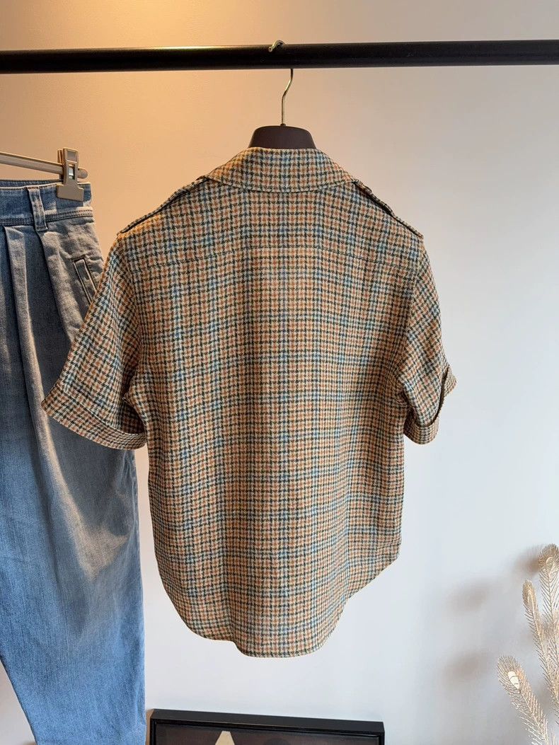 Loro Piana LORO PIANA Grid short-sleeved shirt Size XXS / US 00 / IT 34 - 3 Thumbnail