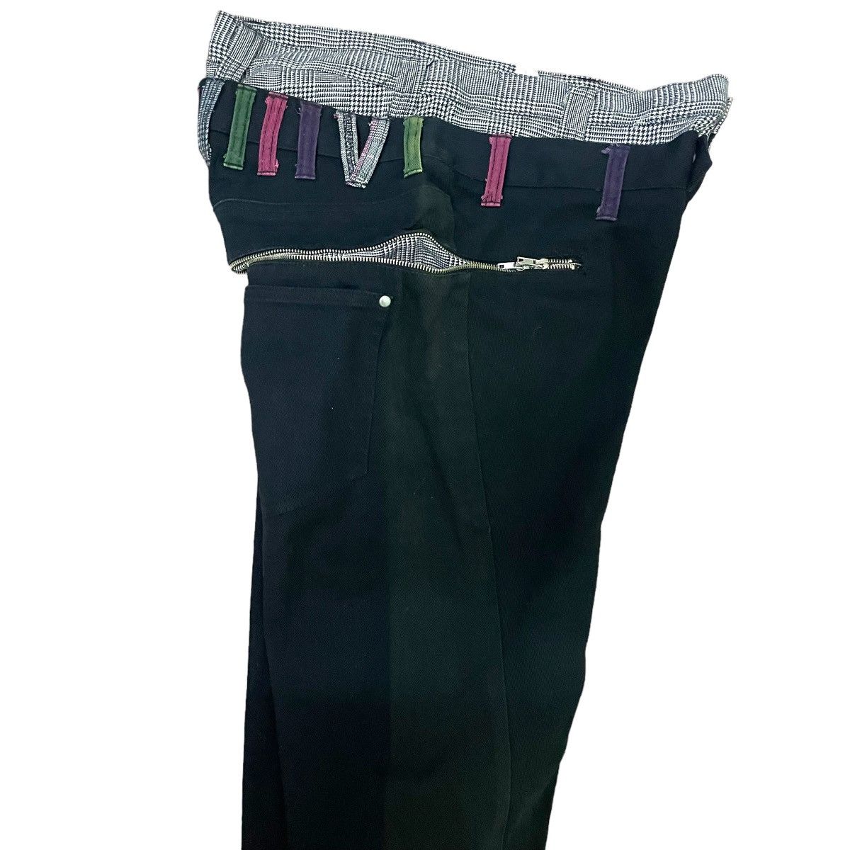 If Six Was Nine 🇯🇵 SUGGESTION MULTICOLOR DOUBLE WAIST SPIRAL CUT PANTS Size US 31 - 9 Thumbnail