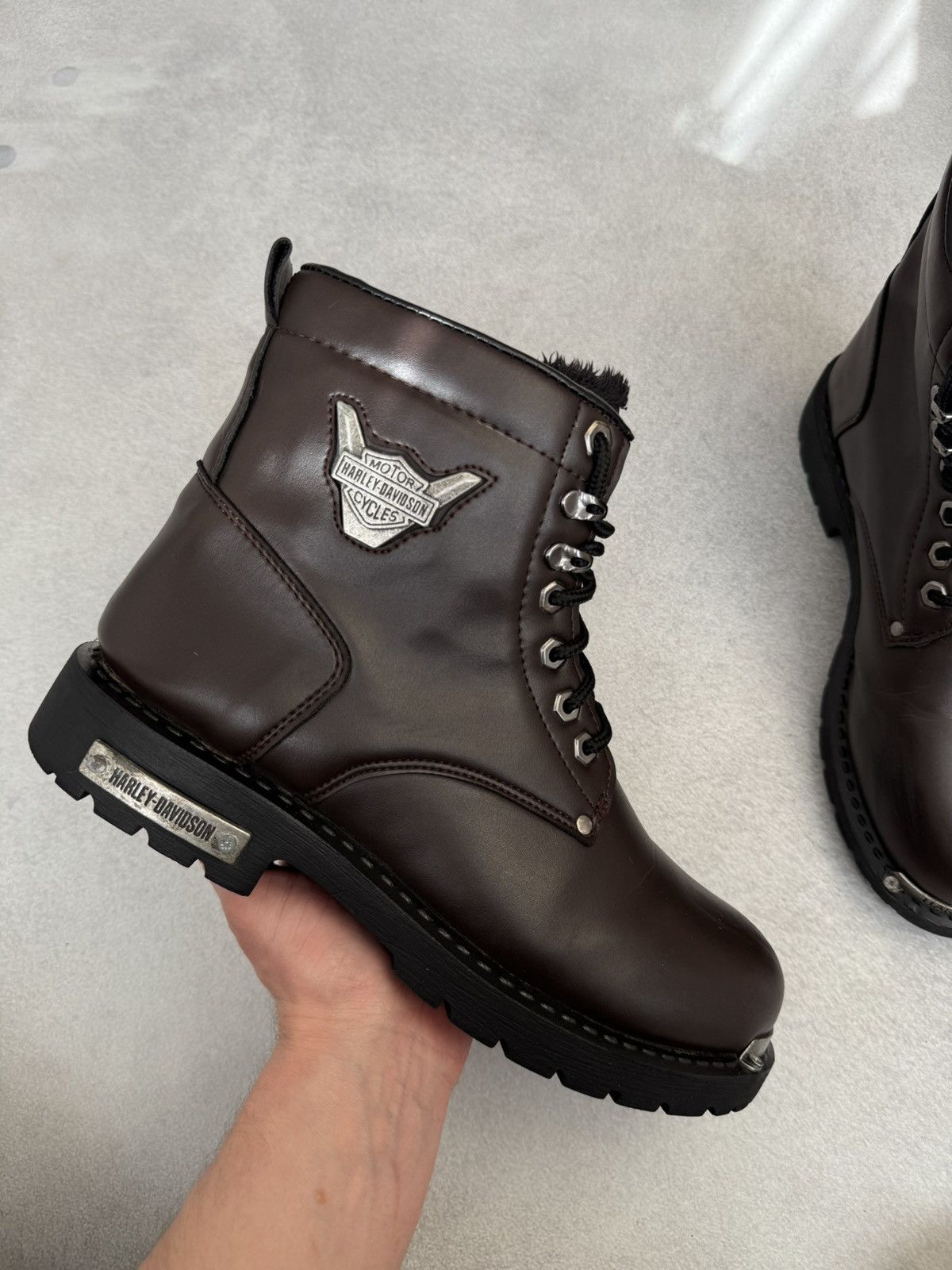 Harley Davidson Vintage Harley Davidson Brown Leather Insulated Boots US10 Size US 10 / EU 43 - 5 Thumbnail