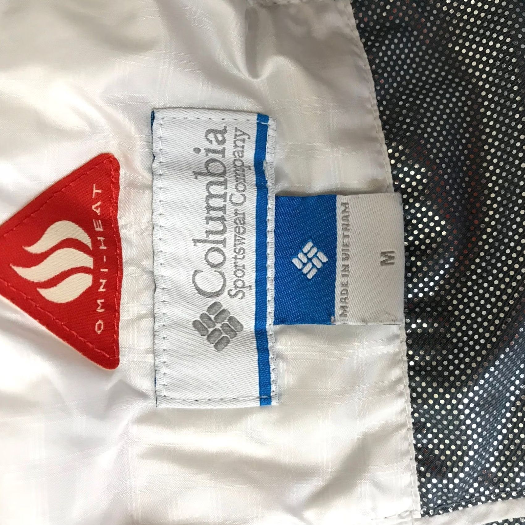 Vintage Columbia Puffer Jacket Womens Medium White Omni-Heat Quilted Full Zip Thermal Jacket Size M / US 6-8 / IT 42-44 - 7 Thumbnail