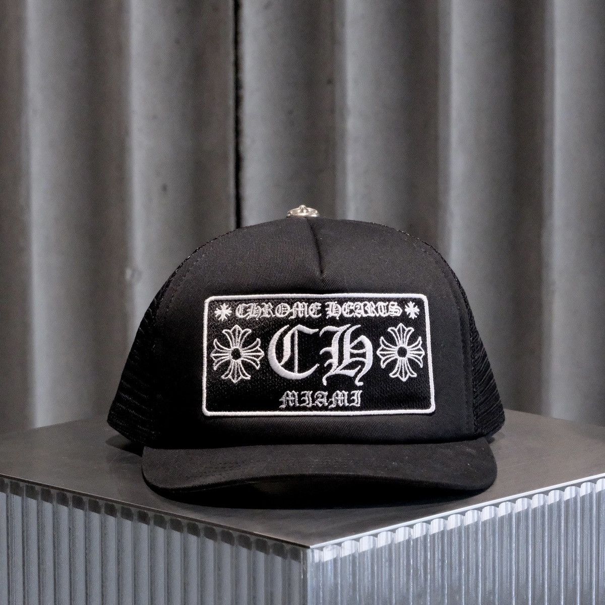 Chrome Hearts CHROME HEARTS TRUCKER CAP - CH MIAMI PATCH/BLACK Size ONE SIZE - 1 Thumbnail