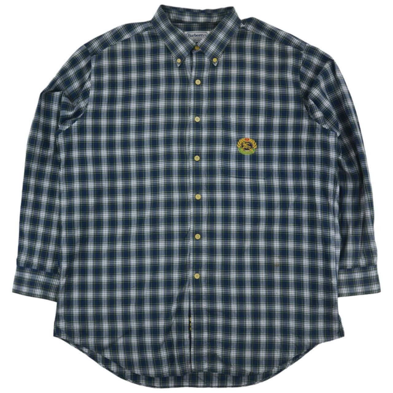 Vintage Burberry Crest Button Up Shirt Size XL