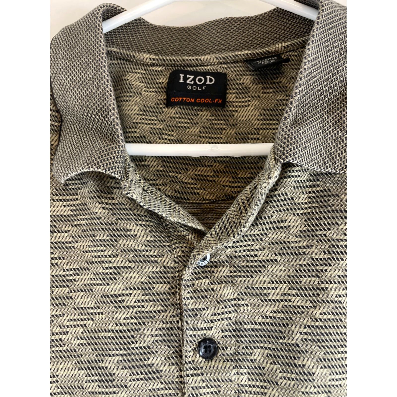 Izod IZOD Shirt Polo Men's XXL Tan Black Golf Cotton Cool-Fx Shirt Size US XXL / EU 58 / 5 - 4 Thumbnail