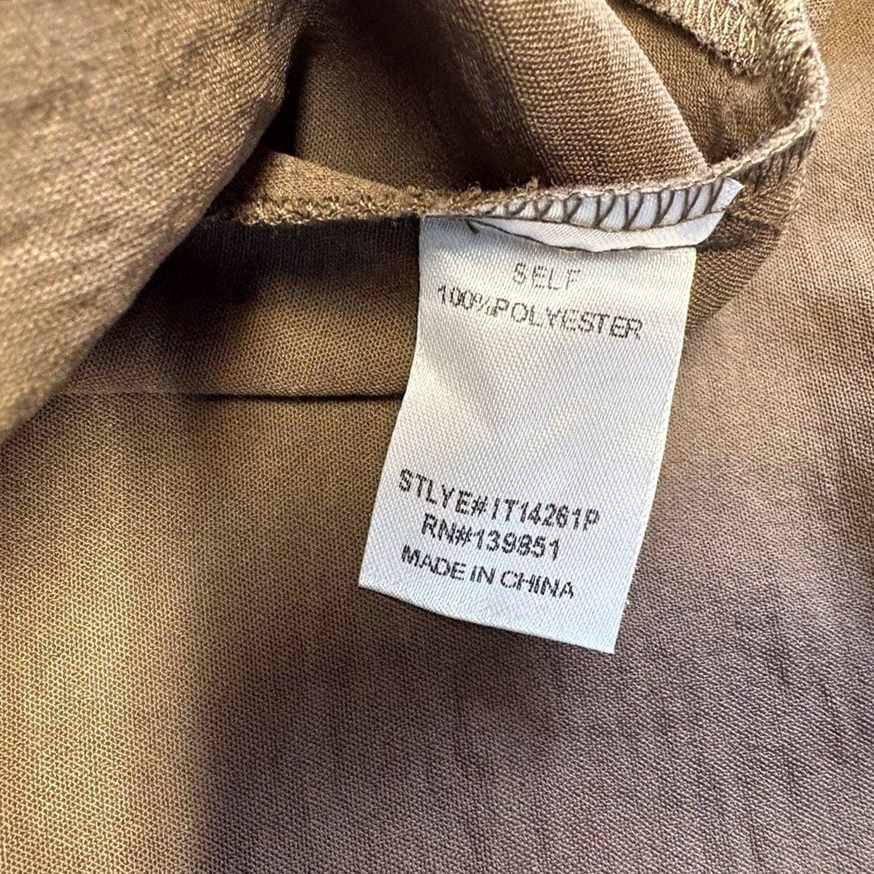 Vintage Oddi Cap Womens 3XL Brown Tiered Ruffle Sleeve Blouse Keyhole Back NWT Women Size Size XXL / US 16-18 / IT 52-54 - 6 Thumbnail