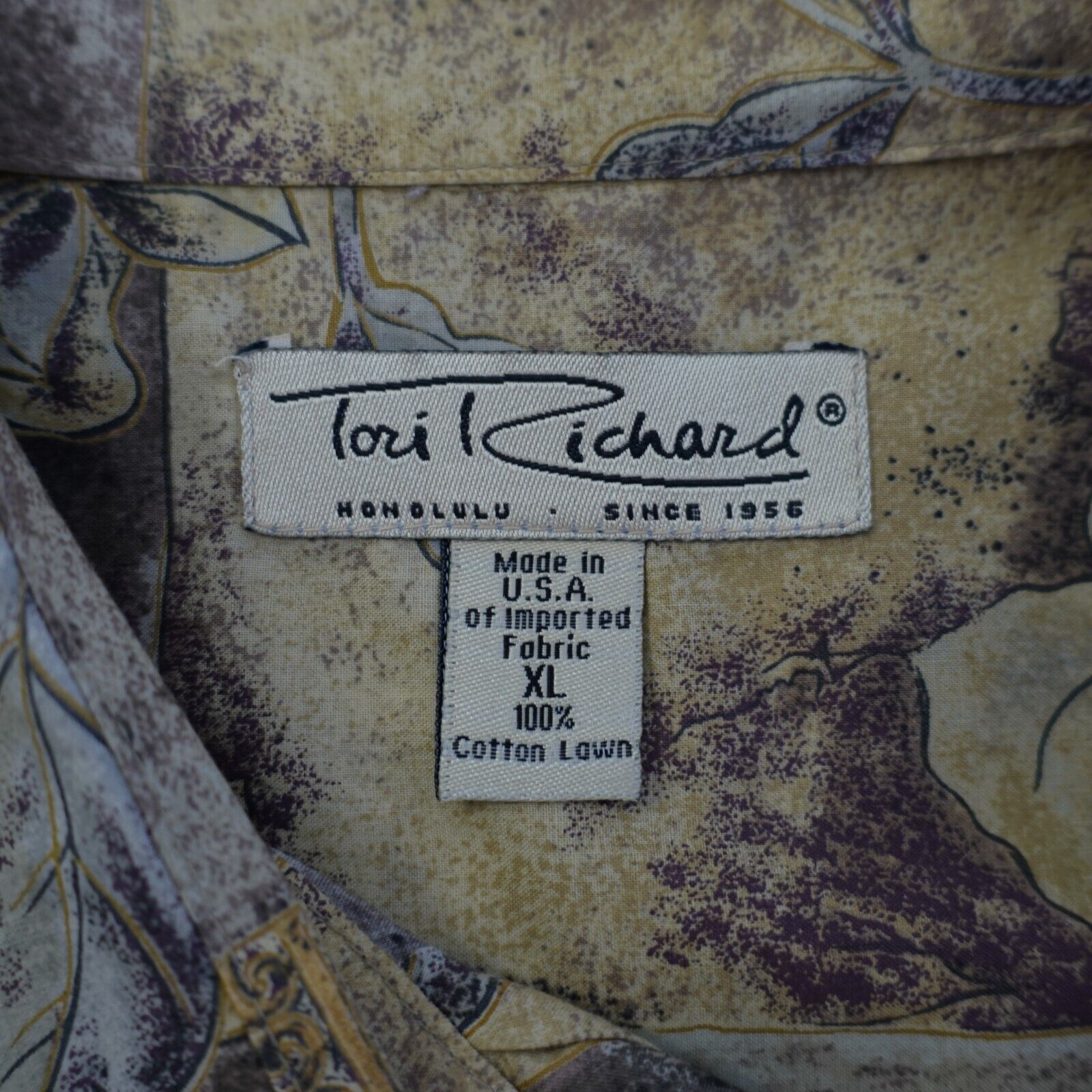 Tori Richard Tori Richards Orange Brown Baroque Floral XL Cotton Hawaiian Size US XL / EU 56 / 4 - 9 Thumbnail