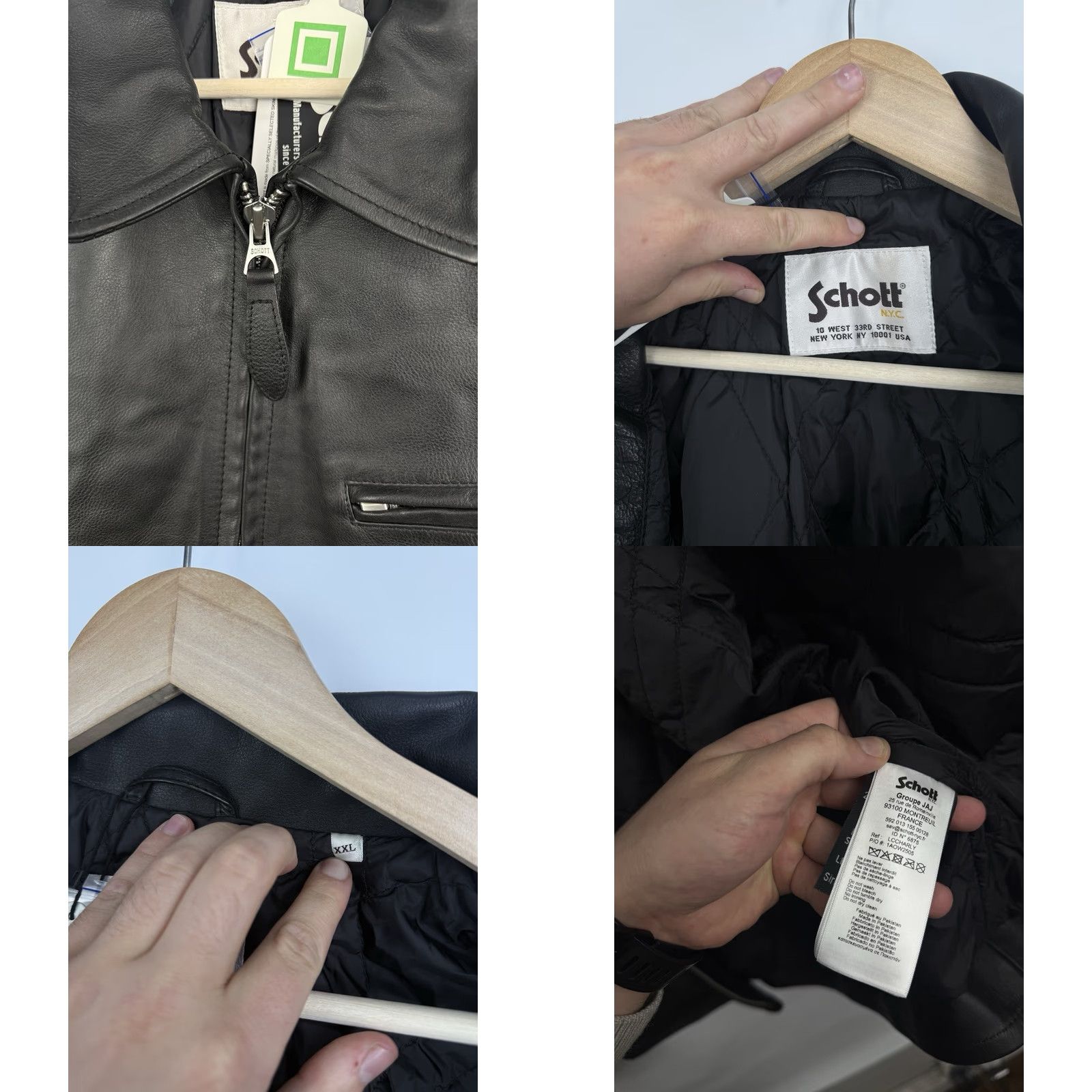 Schott VINTAGE Schott NYC Leather Jacket Motorcycle Rare Retro Y2K XXL Black Men's Jacket Size US XXL / EU 58 / 5 - 9 Thumbnail