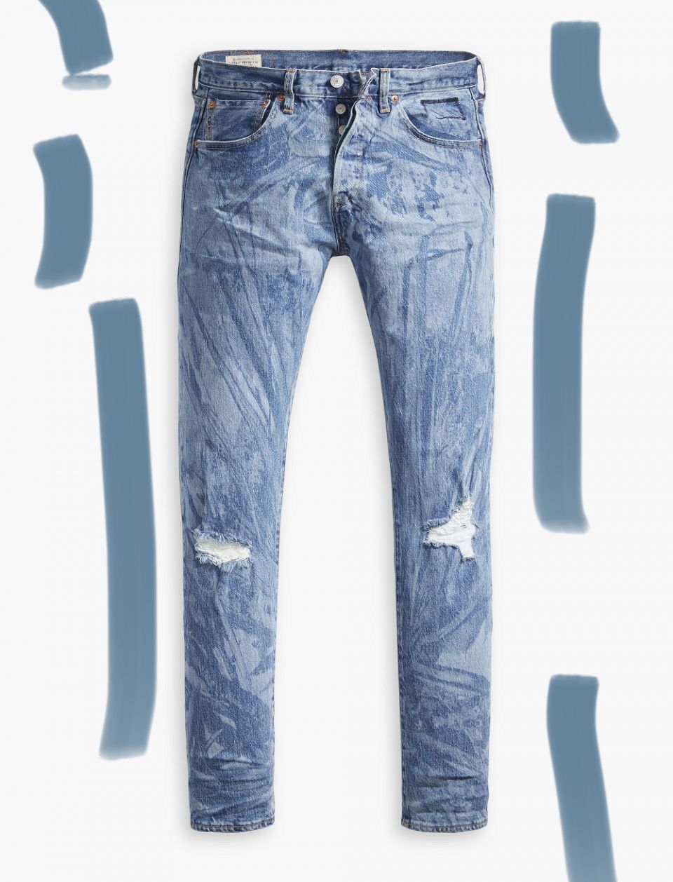 Levi's × Levi's Made & Crafted × Levi's Vintage Clothing BNWT JUSTIN TIMBERLAKE 501 ST Big E Slim Taper Washed Denim Jeans Pants Size US 33 - 14 Thumbnail