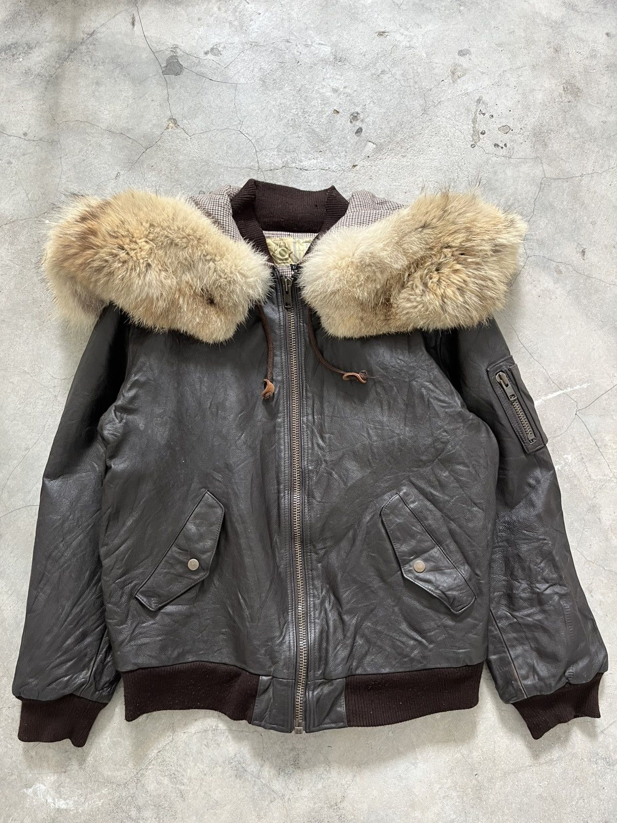 Leather Vtg Incredible Brand Murota Takayoshi Leather Bomber Jacket Size US L / EU 52-54 / 3 - 18 Thumbnail
