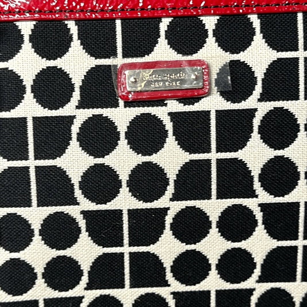 Blair Kate Spade Tote Shoulder Bag Purse Handbag Red Leather and Fabric Multicolor Blair Cornelia Street Noel Size ONE SIZE - 2 Thumbnail