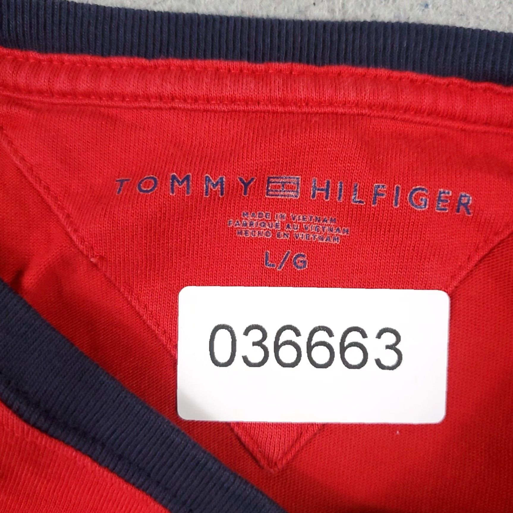 Tommy Hilfiger VINTAGE Tommy Hilfiger T-Shirt Men Large Red Cotton Casual Short Sleeve Logo American Size US L / EU 52-54 / 3 - 8 Thumbnail