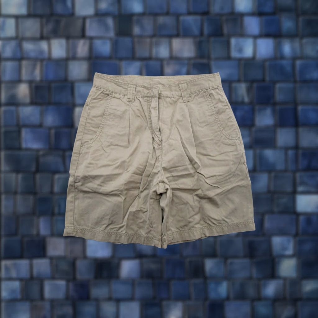 Vintage Woolrich Womens 4 Beige Pleated Hiking High Rise Mom Shorts Outdoor Khaki Size 27" / US 4 / IT 40 - 1 Thumbnail
