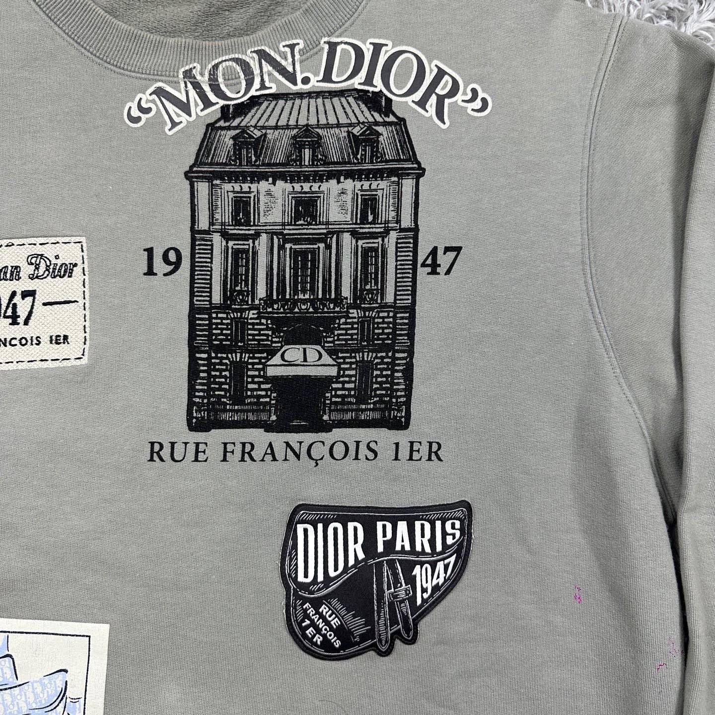 Dior dior gray logo patch sweatshirt size L Size US L / EU 52-54 / 3 - 3 Thumbnail