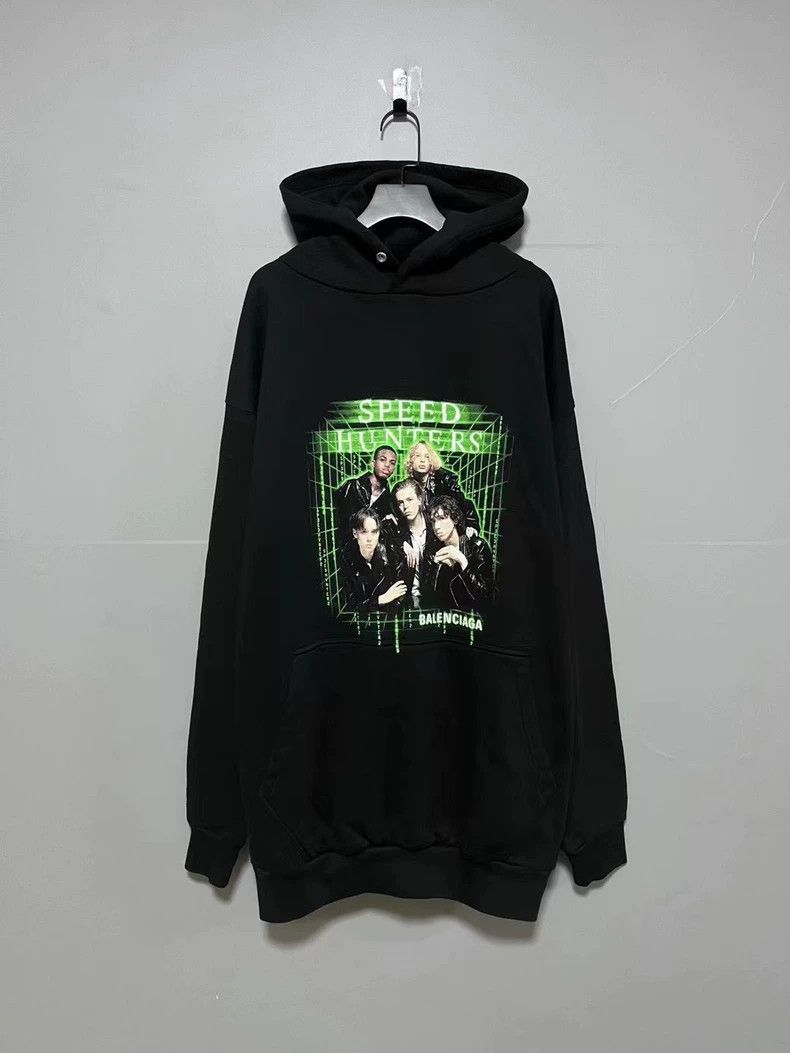 Balenciaga Balenciaga Green Band hoodie-2506 Size US XXS / EU 40 - 1 Thumbnail