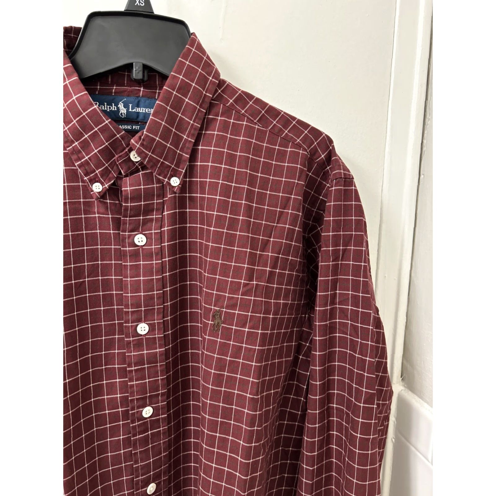 Ralph Lauren Ralph Lauren Shirt Mens Large Maroon Red Plaid Classic Fit Button-Down L/S Cotton Flannel Casual Modern Preppy Button-Up Size US L / EU 52-54 / 3 - 6 Thumbnail