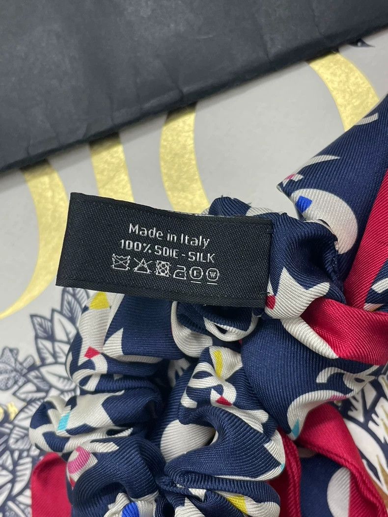 Chanel Chanel Blue and red five-pointed double C print silk ribbo Size ONE SIZE - 5 Thumbnail