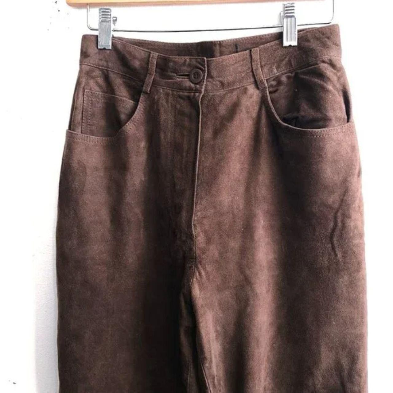 Vintage VINTAGE Brown Goat Suede Pants Size 26" / US 2 / IT 38 - 7 Thumbnail