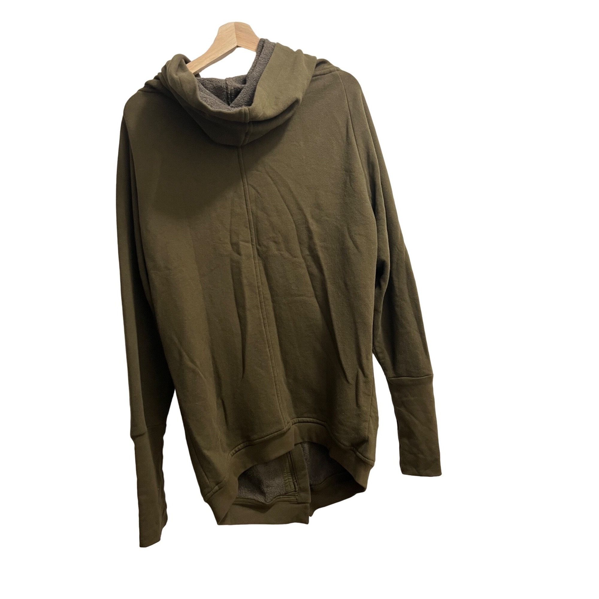 Other Marste Olive Green Hooded Button Down Hi Low Sweater Duster Size L / US 10 / IT 46 - 7 Thumbnail