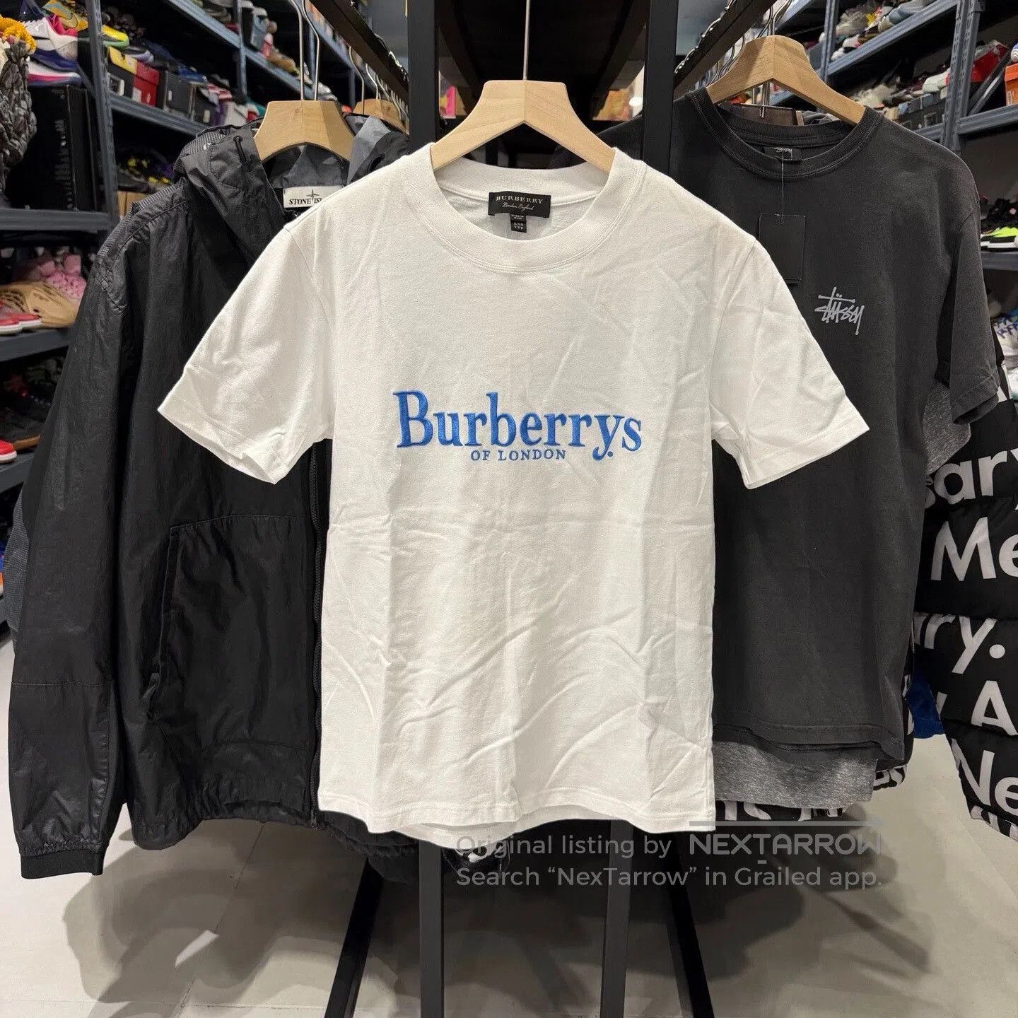 Burberry Burberry Blue White Short Sleeve T-shirt. Size XXS / US 00 / IT 34 - 1 Thumbnail