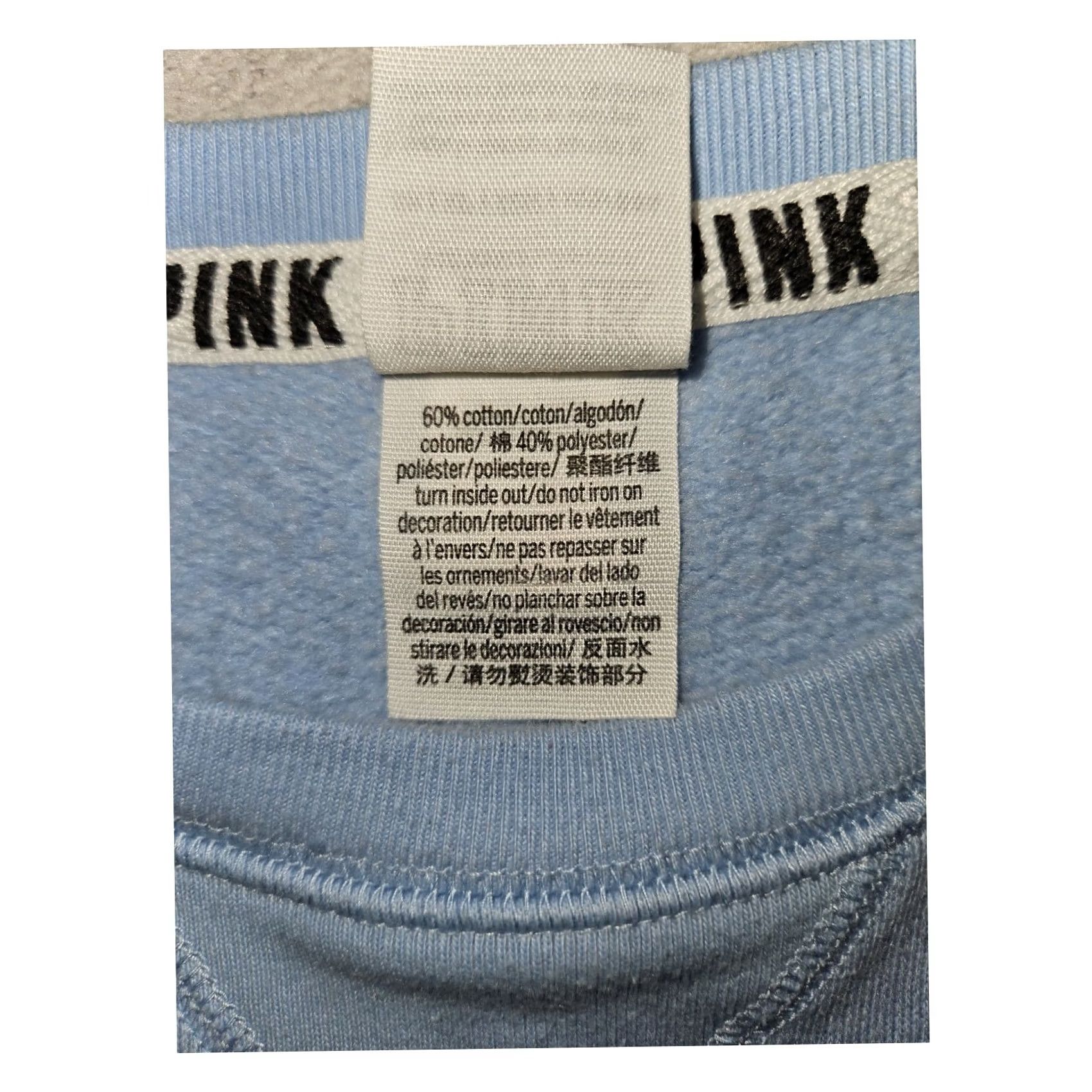Victoria's Secret Victoria's Secret PINK Sweatshirt XS Women's Blue Crew Neck Pullover Logo Preppy Activewear Modern Classics Size XS / US 0-2 / IT 36-38 - 3 Thumbnail