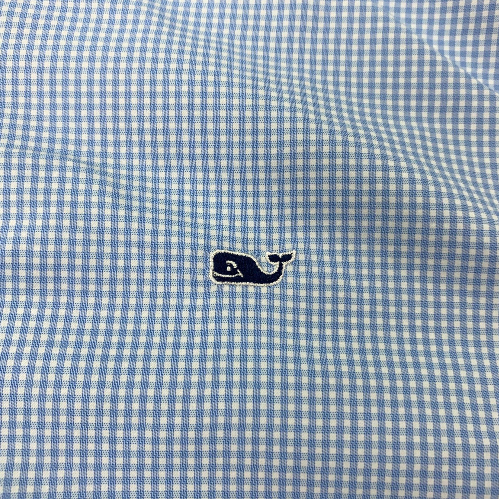 Vineyard Vines VINEYARD VINES Whale Shirt Mens XL Blue Check Long Sleeve Embroidered Button-Up Size US XL / EU 56 / 4 - 2 Thumbnail
