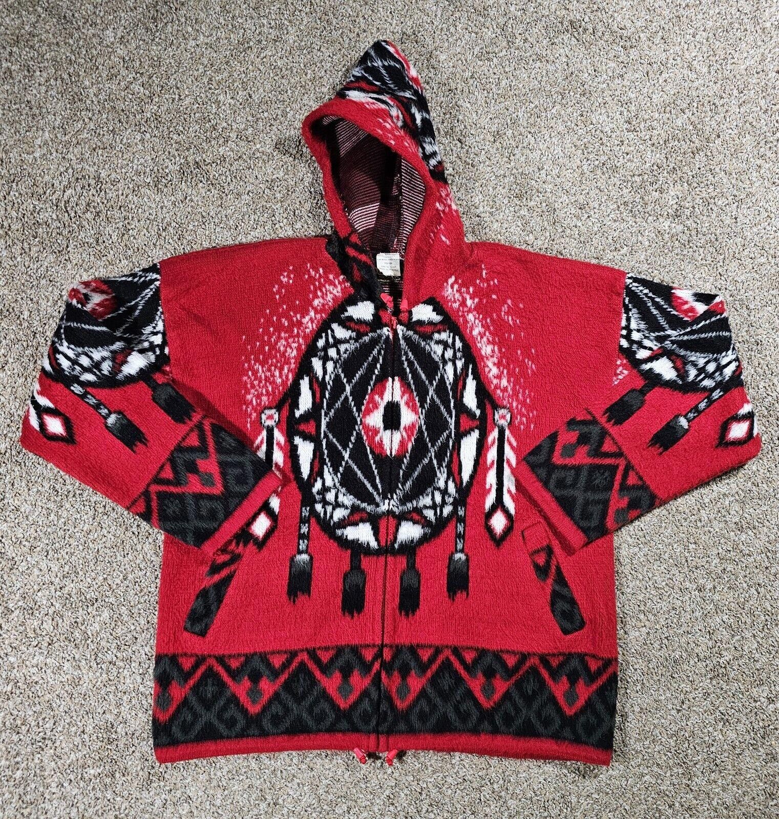 Designer Galeria Peguche HUASI wool Hood Fullzip Handmade sweater L Size US L / EU 52-54 / 3 - 1 Thumbnail