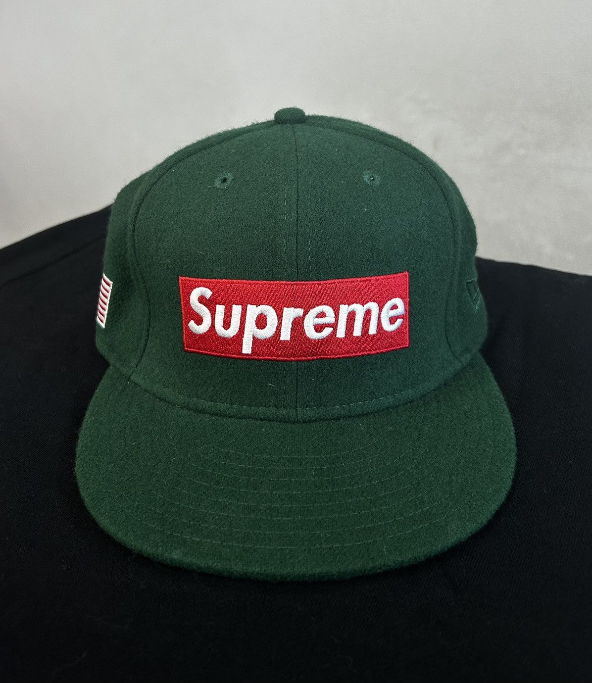 Supreme Supreme Woolrich Box Logo FW10 Green Cap 7 3/8 NEW Size ONE SIZE - 1 Thumbnail