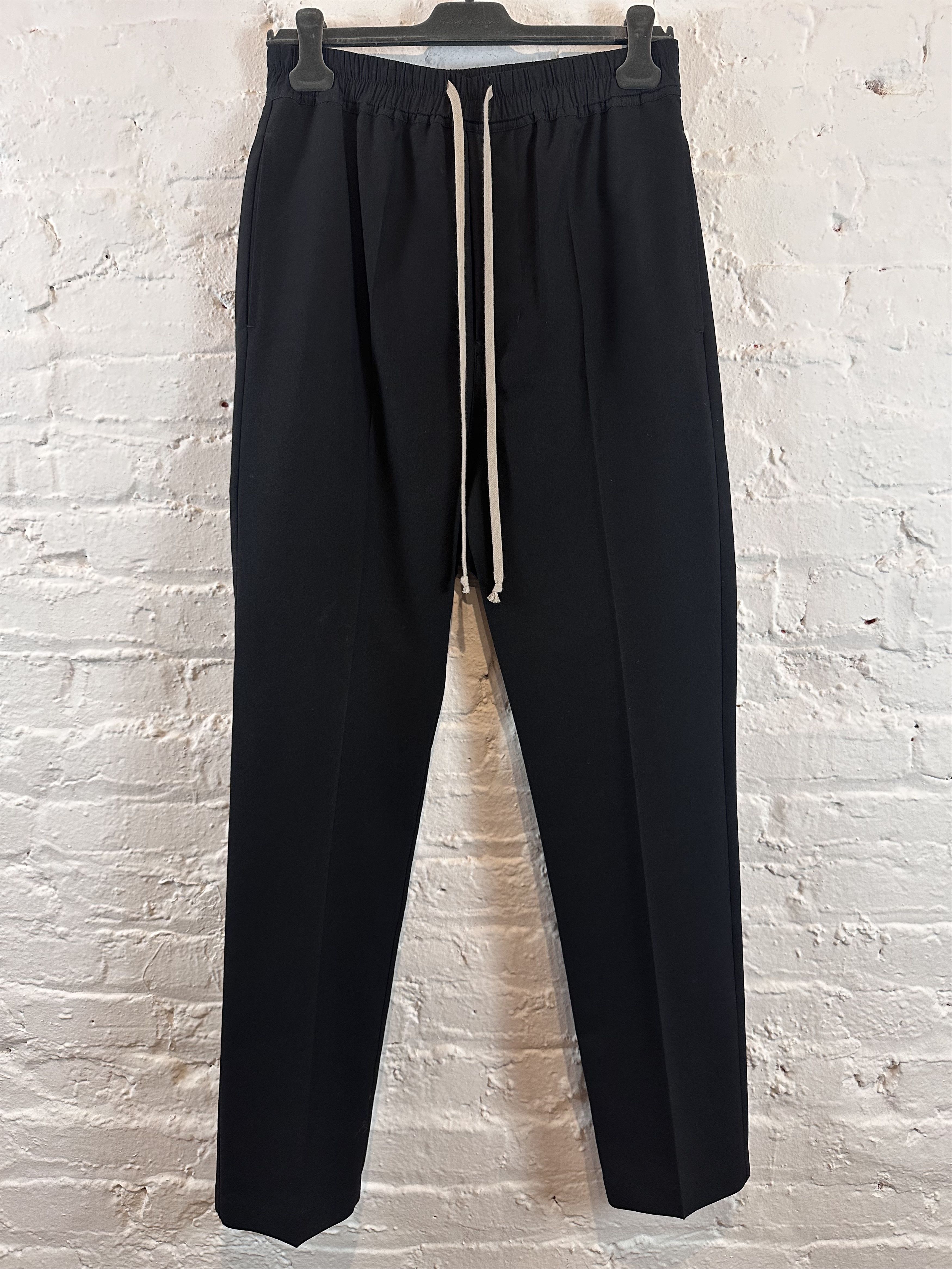 image of Rick Owens 18Fw Sisyphus Wool Astaires Drawstring Trousers in Black, Men's (Size 30)