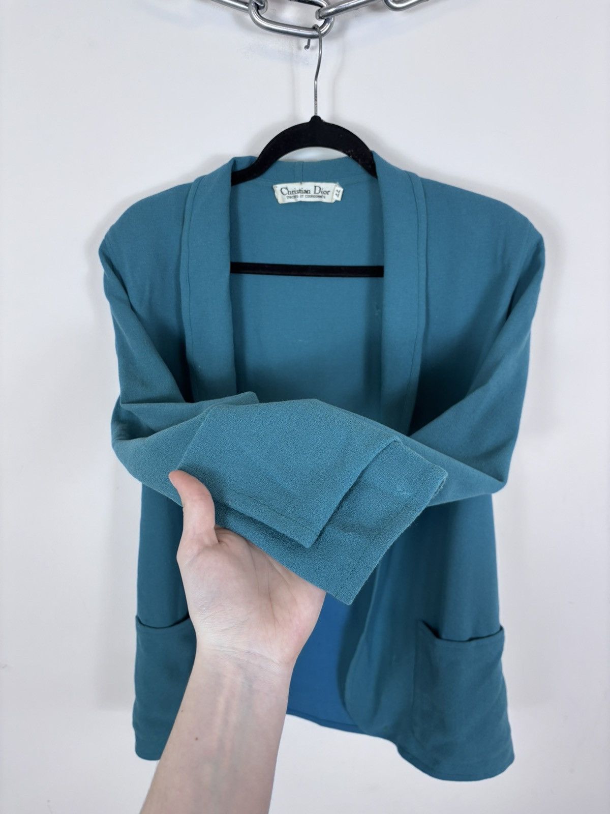 Christian Dior Monsieur Vintage Christian Dior Tricots Women’s Wool Cardigan Sweater Size L / US 10 / IT 46 - 10 Thumbnail