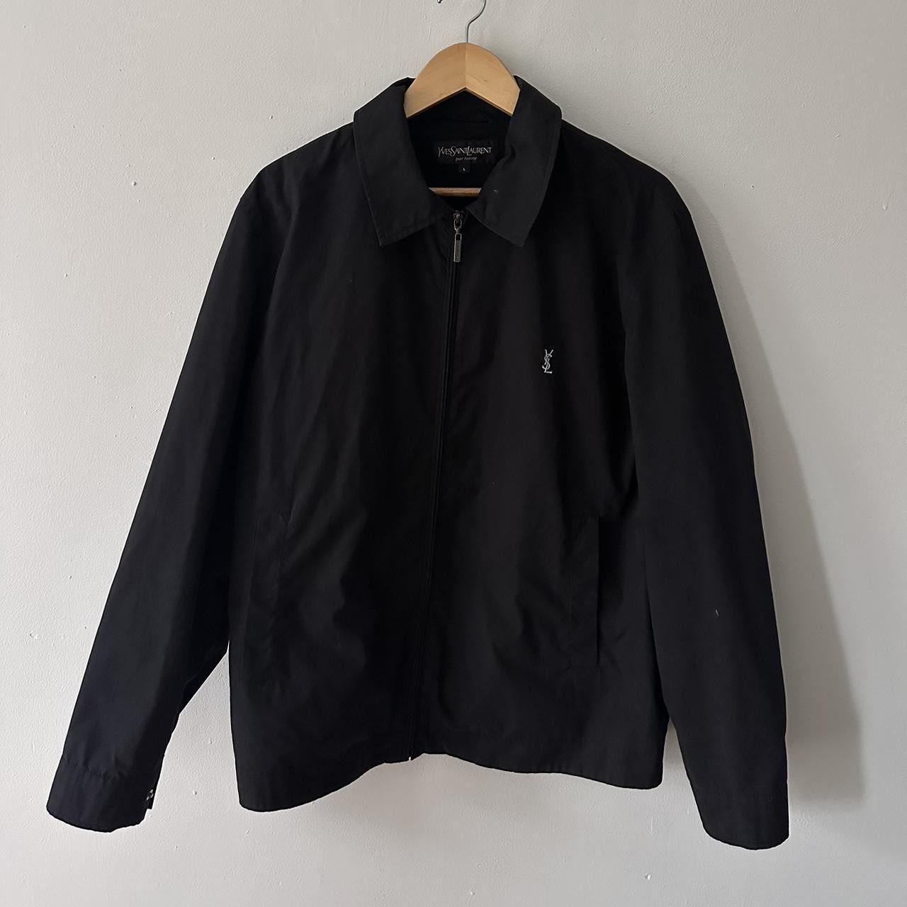 image of YSL Pour Homme Vintage Bomber Jacket in Black, Men's (Size Large)