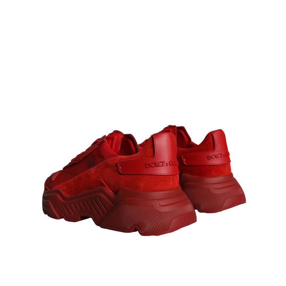 Dolce & Gabbana Dolce & Gabbana Red Leather Daymaster Low Top Sneakers Shoes Size US 7 / EU 40 - 4 Thumbnail