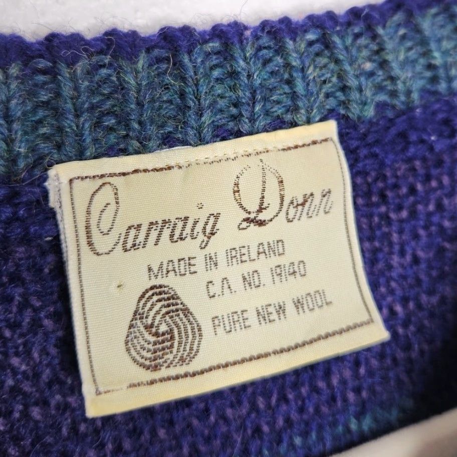 Vintage VINTAGE Carraig Donn Wool Sweater Crewneck Unisex Adults M Multi 90s Cottage Art Grandpa Ireland Size US M / EU 48-50 / 2 - 4 Thumbnail