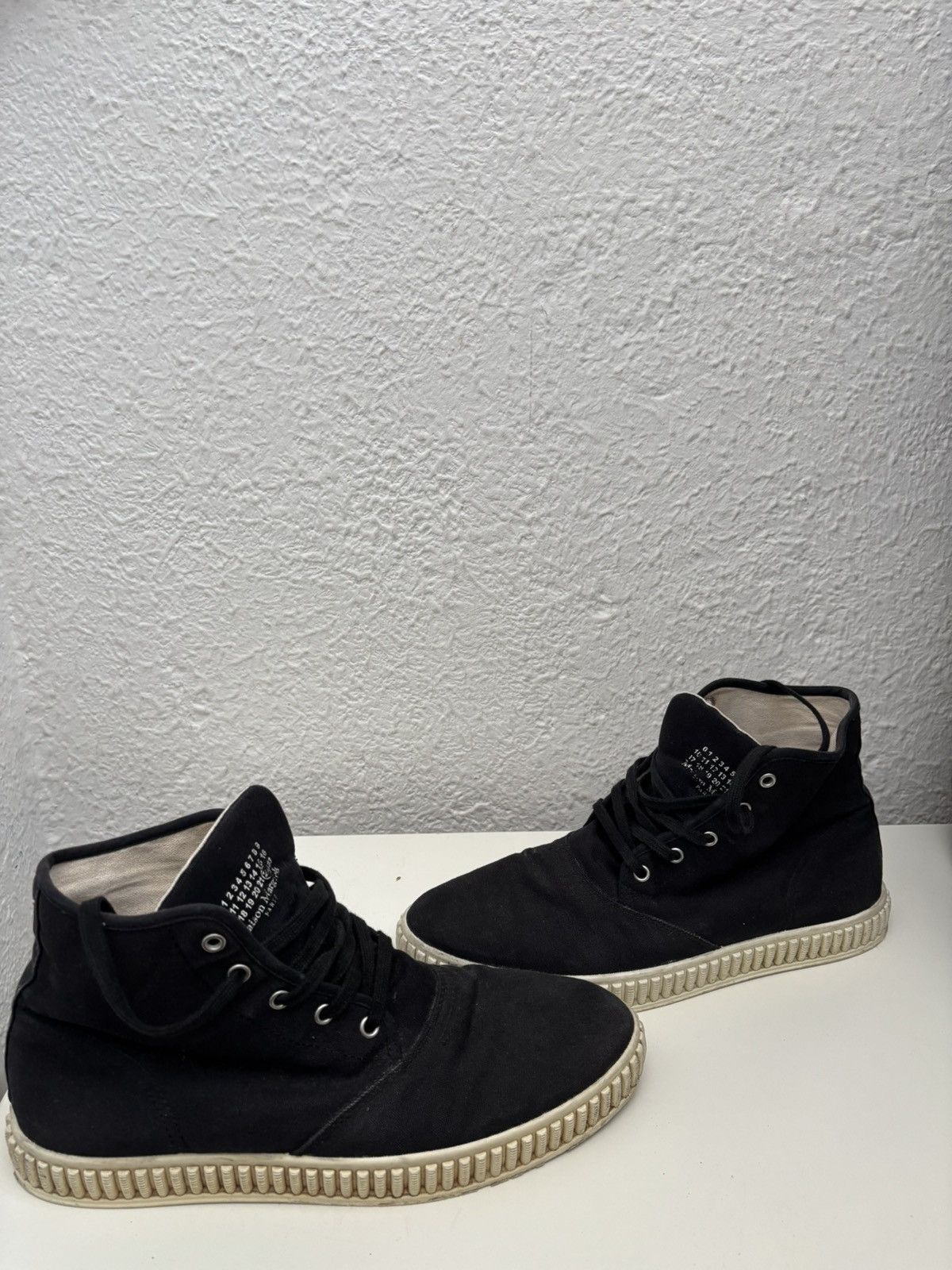 Maison Margiela Mason Margiela M22 Canvas High Top Sneakers Size US 10 / EU 43 - 3 Thumbnail