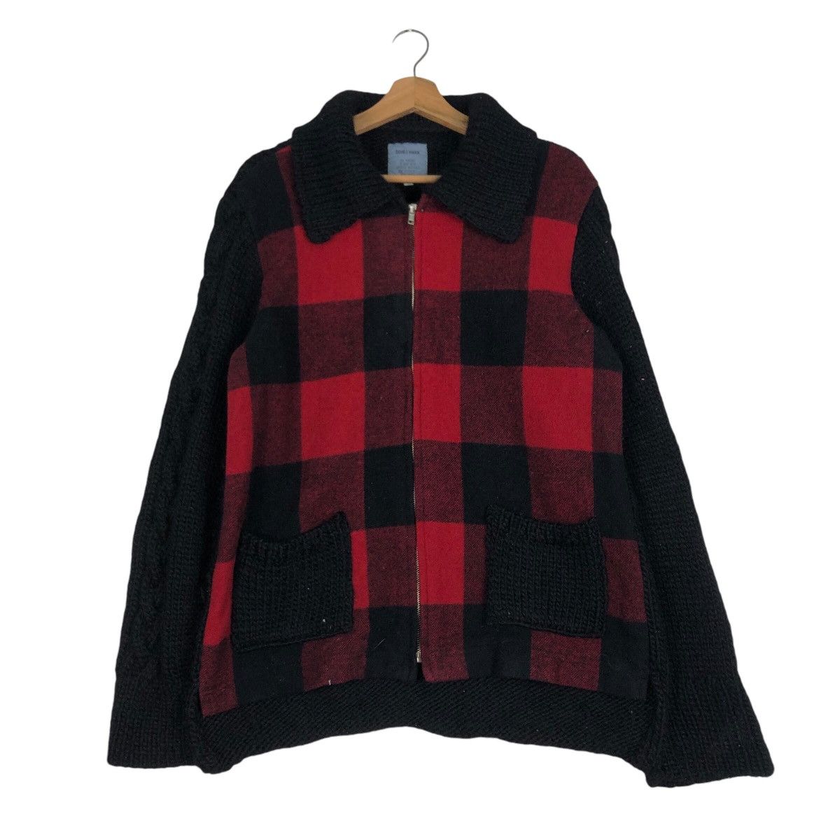 Japanese Brand Zipper Bomber Jacket DoubleShock Tartan Design Size US M / EU 48-50 / 2 - 2 Thumbnail