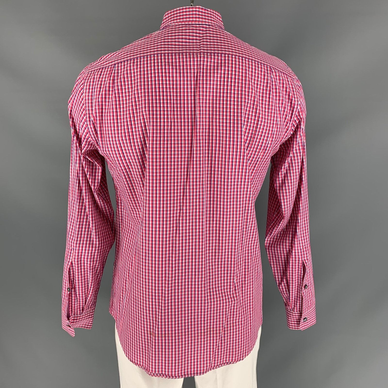Paul Smith Size L Red & White Blue Checkered Cotton Long Sleeve Shirt Size US L / EU 52-54 / 3 - 4 Thumbnail