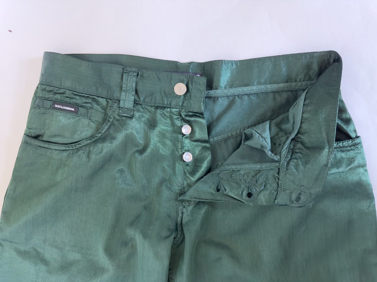 Dolce & Gabbana Green Cotton-Viscose Five-Pocket Pants IT 48 ZDP72/822N Size US 32 / EU 48 - 3 Thumbnail