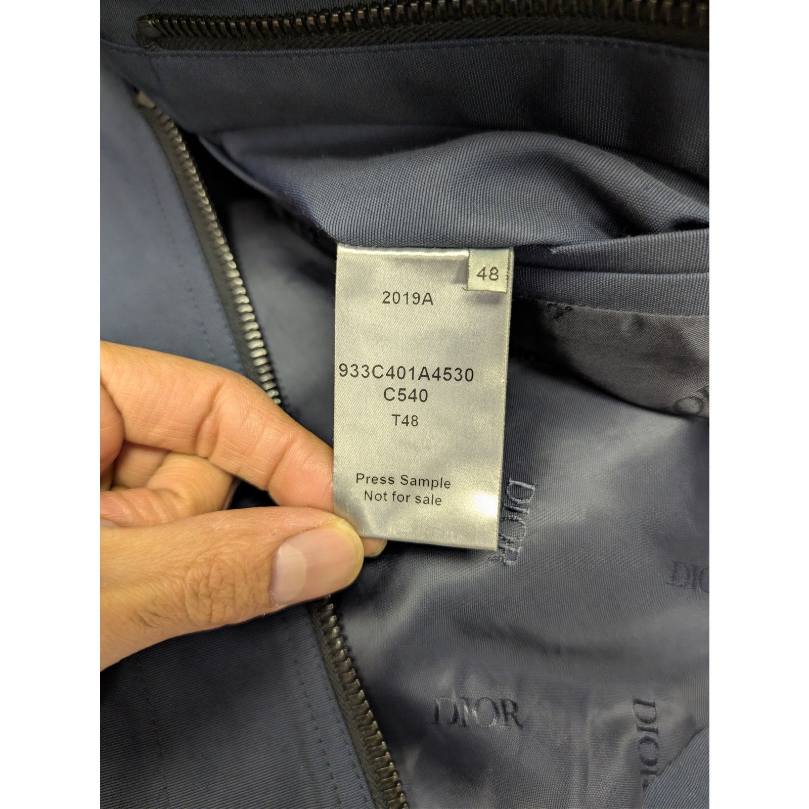 Dior o1rshd1 2019 Buckle Accented Bomber Jacket in Navy Blue Size US M / EU 48-50 / 2 - 20 Thumbnail
