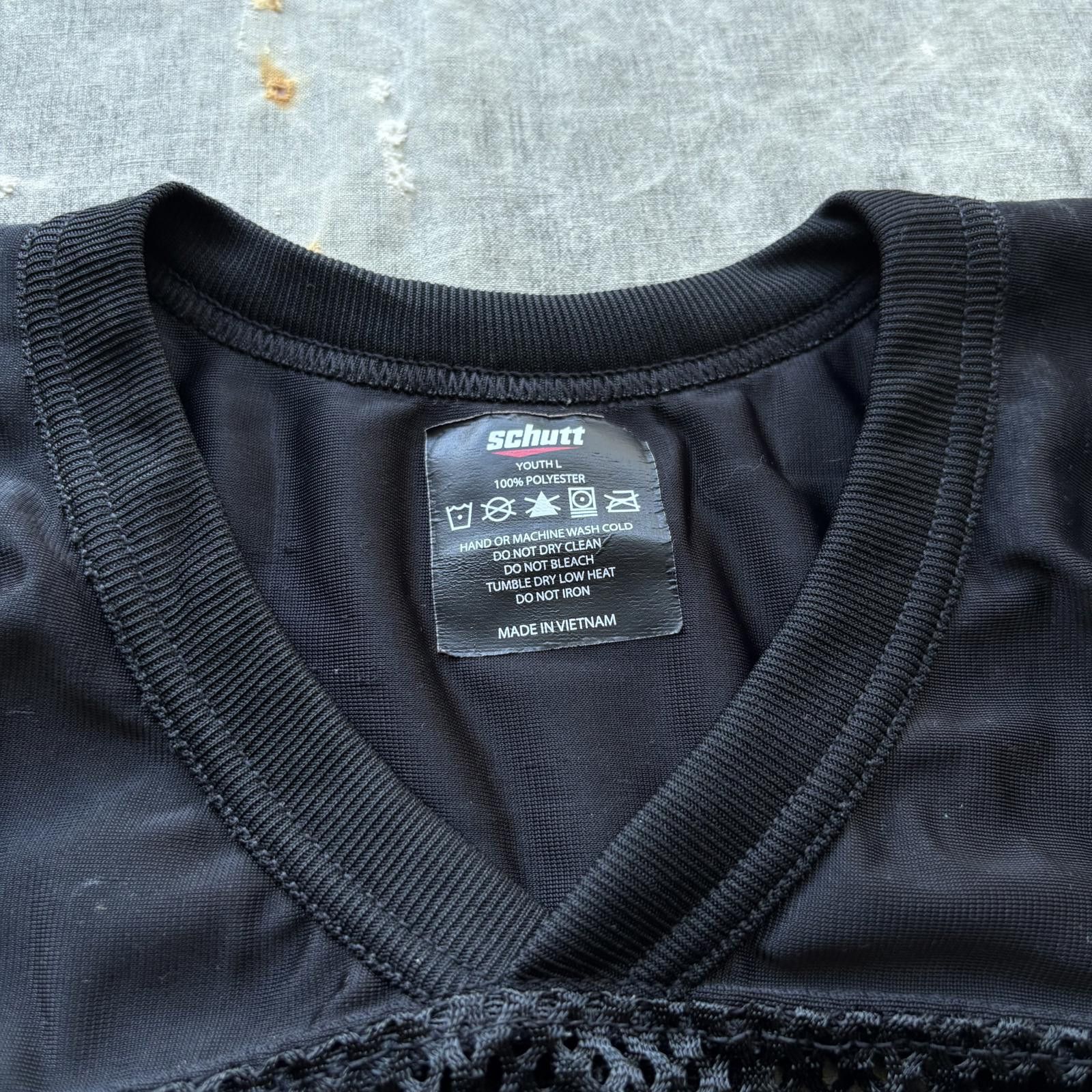 Schott Vintage Y2K Schutt Black Blank Grunge Mesh Football Jersey Size US M / EU 48-50 / 2 - 6 Thumbnail