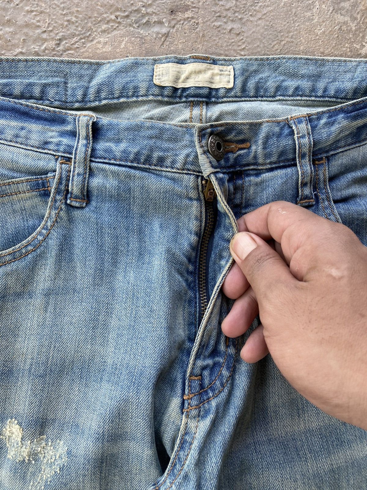 Japanese Brand Vintage Roial Jeans - 1997 California Denim, Sashiko Style Size US 32 / EU 48 - 7 Thumbnail
