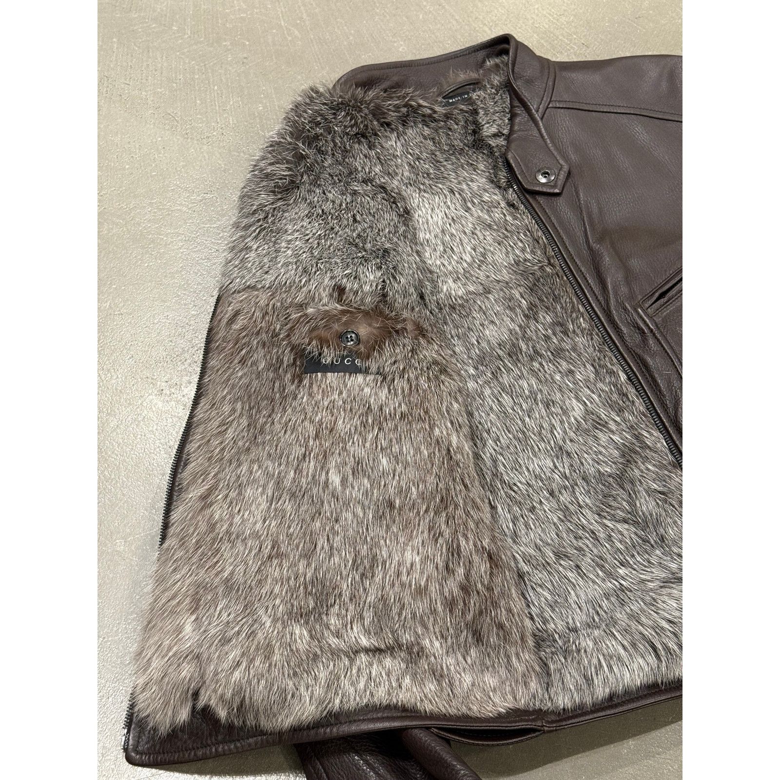 Gucci 2000s Gucci by Tom Ford fur lining leather bomber jacket Size L / US 10 / IT 46 - 6 Thumbnail