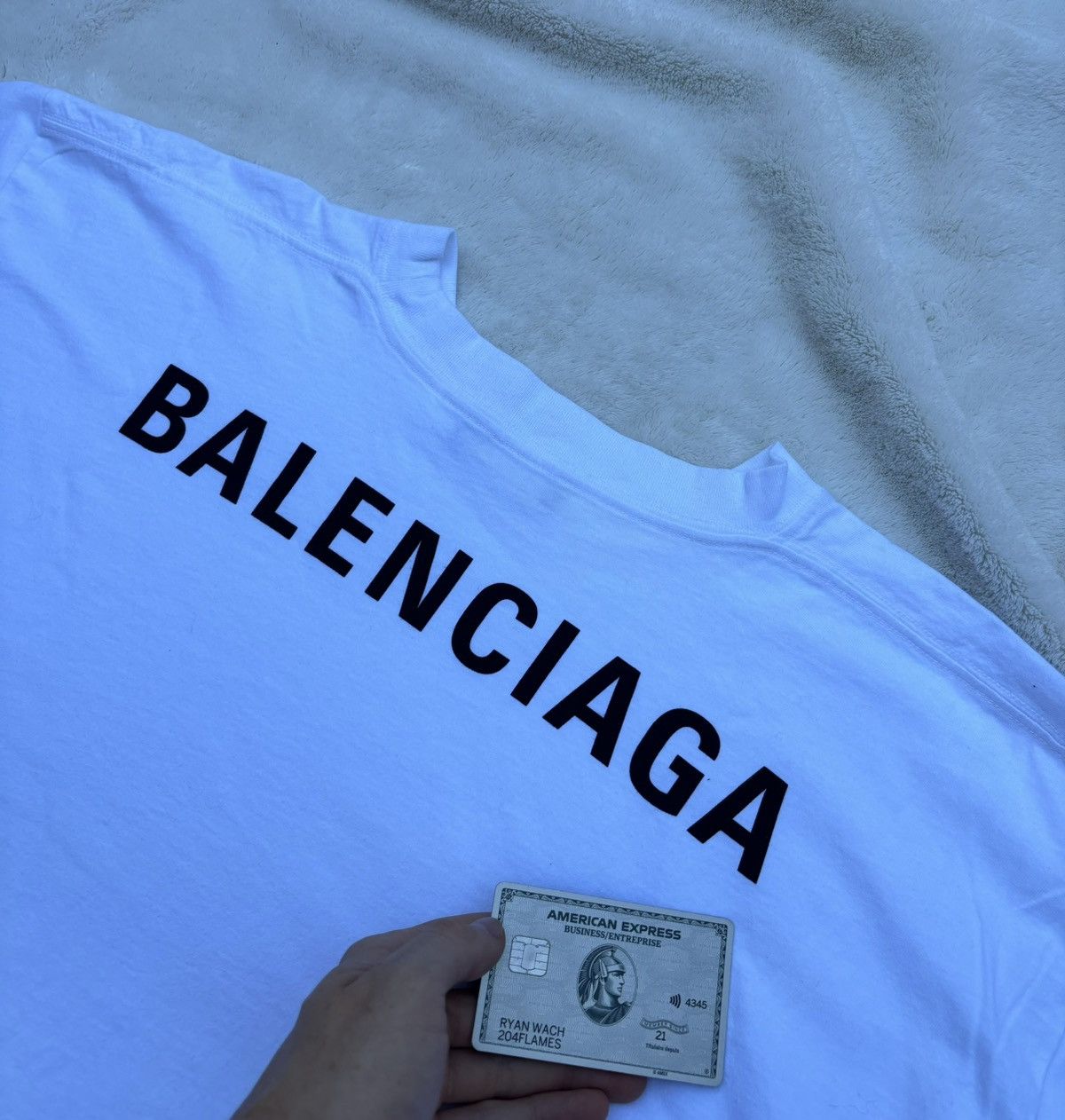 Balenciaga Balenciaga White Back Logo Tee Size US M / EU 48-50 / 2 - 2 Thumbnail
