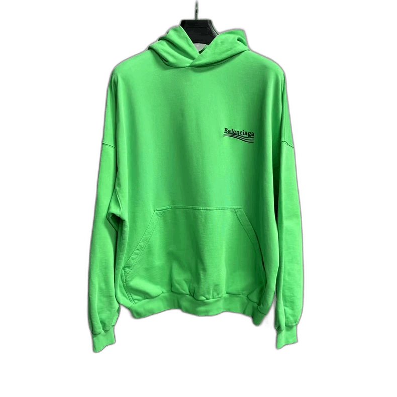 Balenciaga Balenciaga Green Embroidered Logo Hoodie Size US M / EU 48-50 / 2 - 1 Thumbnail