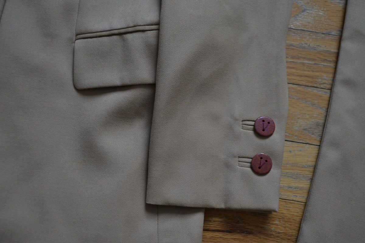 Versace FW1999 Contrast Red Rayon Lined Wool Pant Suit Size M / US 6-8 / IT 42-44 - 5 Thumbnail