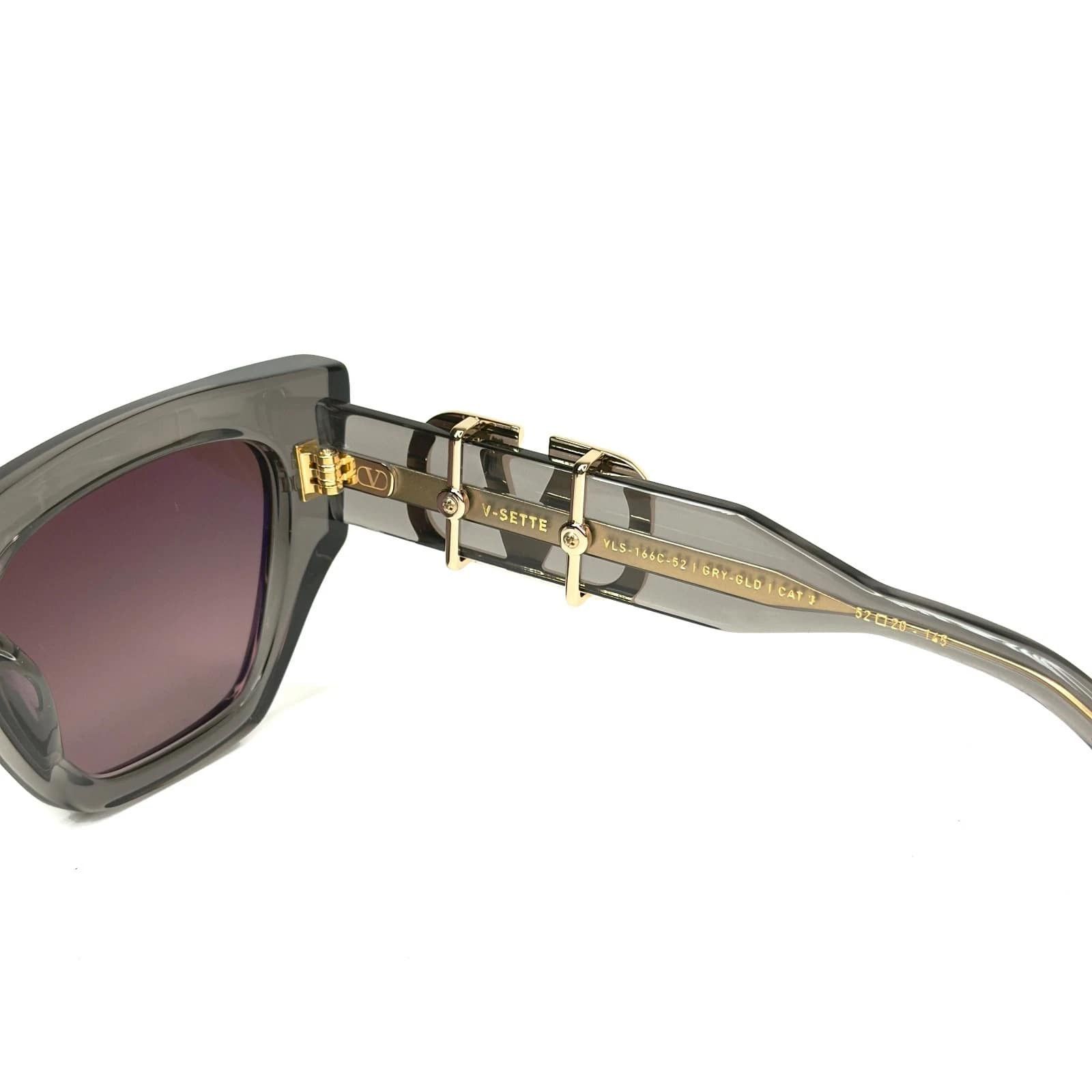 Valentino VALENTINO V-SETTE VLS166 Crystal Gray VLS 166C Sunglasses Size ONE SIZE - 3 Thumbnail