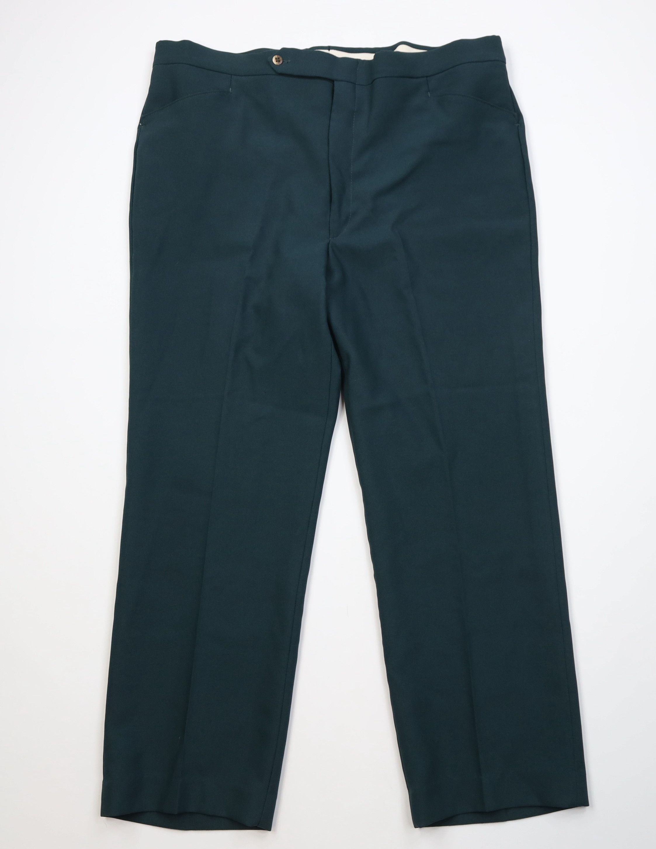 Vintage Vintage 70s Streetwear Flared Wide Leg Chino Pants Green Size US 42 / EU 58 - 1 Thumbnail