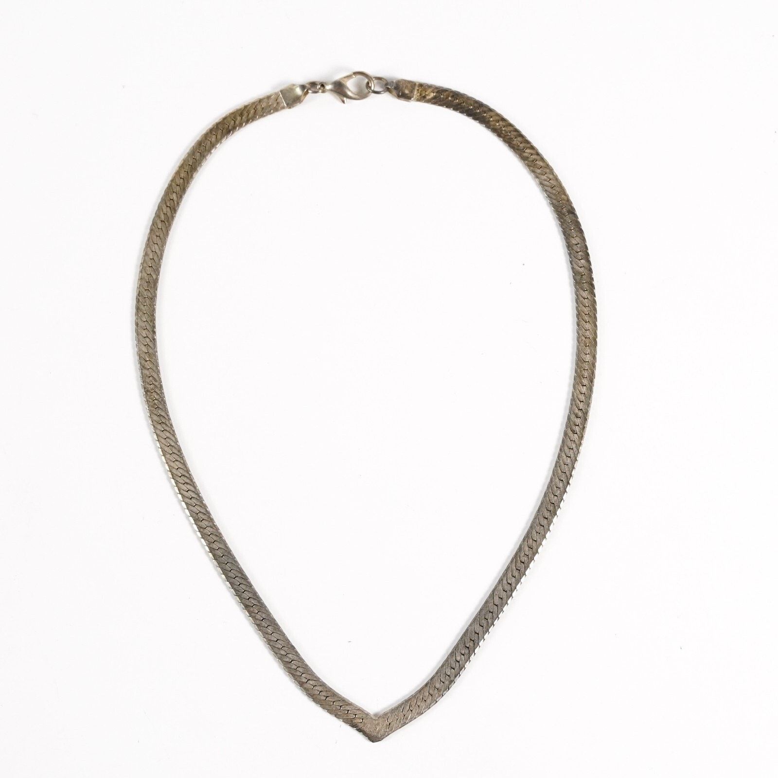 Other Vintage 925 Sterling Silver Flat Herringbone Chain Necklace Size ONE SIZE - 5 Thumbnail