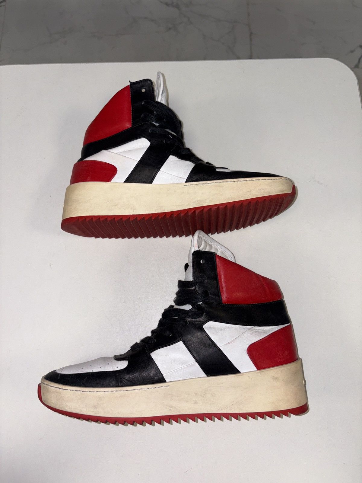 Fear of God Fear Of God Leather Colorblock Pattern Sneakers Size US 8 / EU 41 - 2 Thumbnail