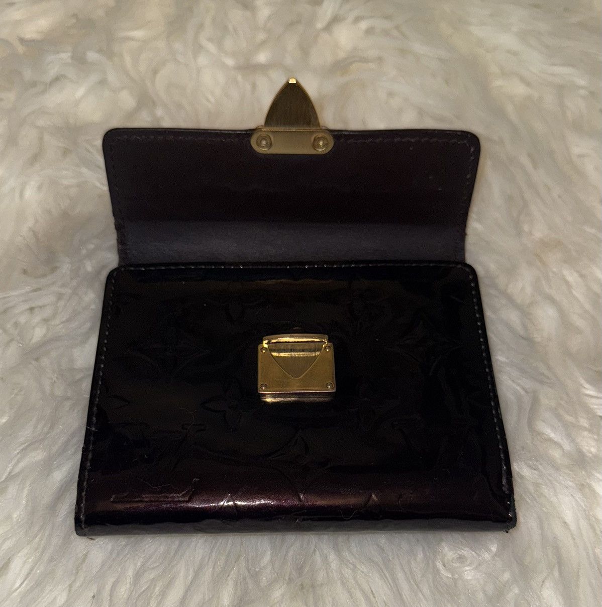Louis Vuitton Louis Vuitton Amarante Vernis Trifold Wallet Size ONE SIZE - 4 Thumbnail