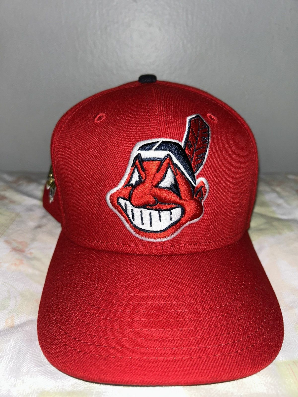 Hat Club × MyFitteds × New Era Cleveland Indians Chief Wahoo 7 1/8 Red Size ONE SIZE - 2 Thumbnail