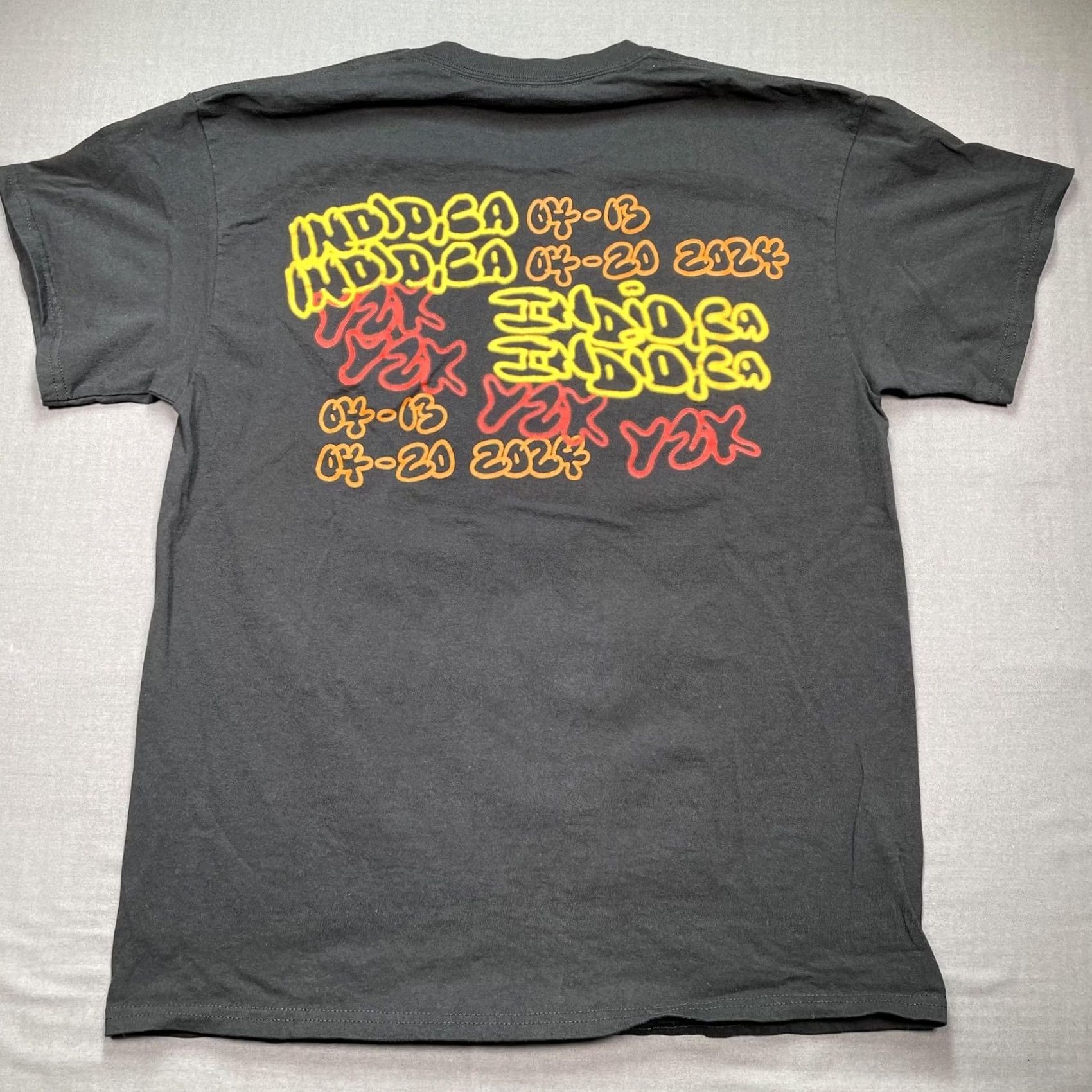 Vintage Ice Spice Shirt Mens Large Black Indica Y2K 2024 Dates Graphic Tee coachella Size US L / EU 52-54 / 3 - 4 Thumbnail